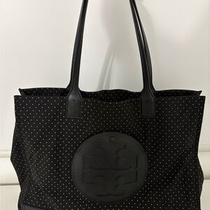 Tory Burch Black Tote with Dots